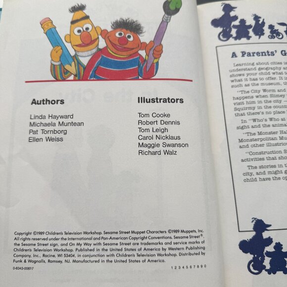 Sesame Street Hardbound In The City Book Vintage 1989 Volume 13 - Picture 3 of 9